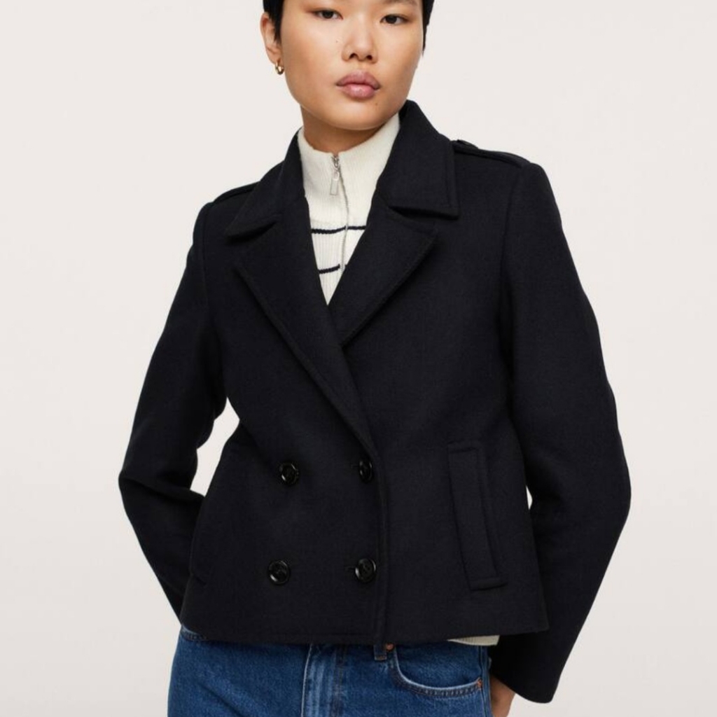 Mango Cropped Wool Jacket